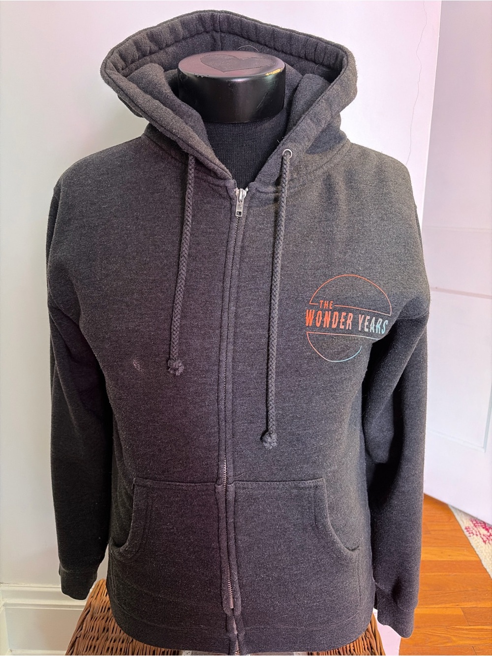 Men's Charcoal Full-Zip Hoodie - The Wonder Years Band Hoodie